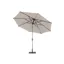 Kettler 3.0m Wind up with Auto Tilt Parasol with LED Lights Grey frame STONE Canopy